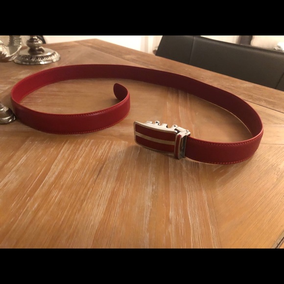 BNWT Luxurious Automatic PWR Red Ratchet Belt!! - Picture 7 of 16